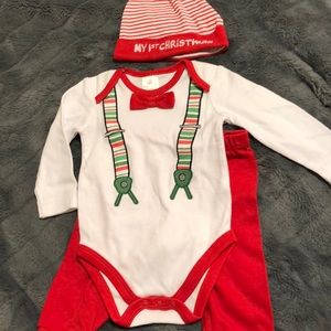 My 1st Christmas baby boy set